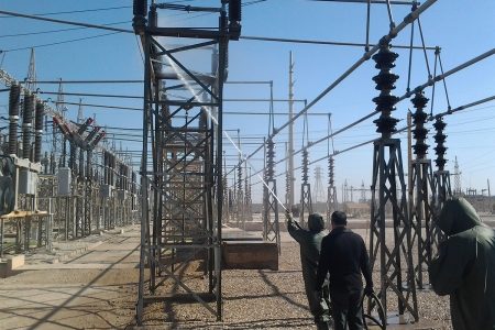 شستشوی پست‌های برق فوق‌توزیع در جنوب خوزستان‎‎