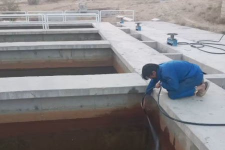 شستشوی دوره‌ای واحد فیلتراسیون تصفیه‌خانه آب بجنورد