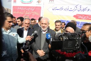 عملیات اجرایی احداث نیروگاه ۲۰۰ مگاواتی در گتوند با حضور وزیر نیرو