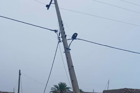 خسارت سامانه بارشی فارس به شبکه برق ۳۳۶ میلیارد ریال برآورد شد