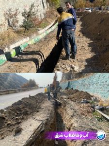 آغاز عملیات حفاری و لوله گذاری خط انتقال فاضلاب روستای انباج ،هنزک و سینک به تصفیه خانه فاضلاب شهر لواسان.