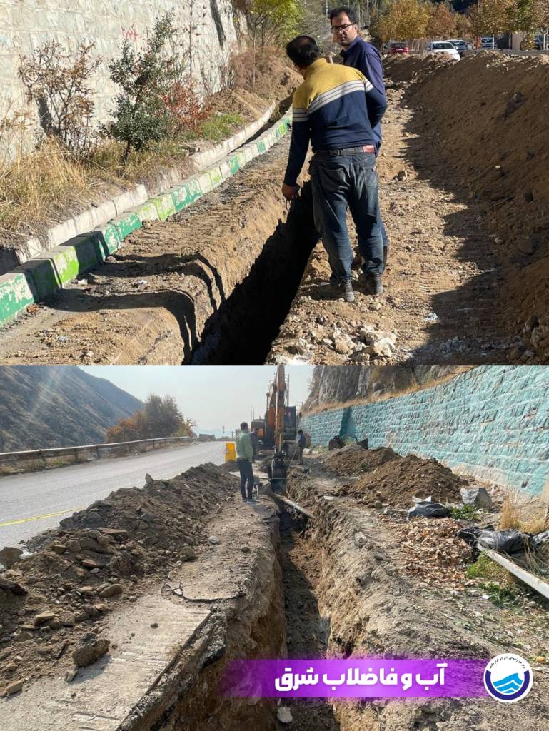 آغاز عملیات حفاری و لوله گذاری خط انتقال فاضلاب روستای انباج ،هنزک و سینک به تصفیه خانه فاضلاب شهر لواسان.
