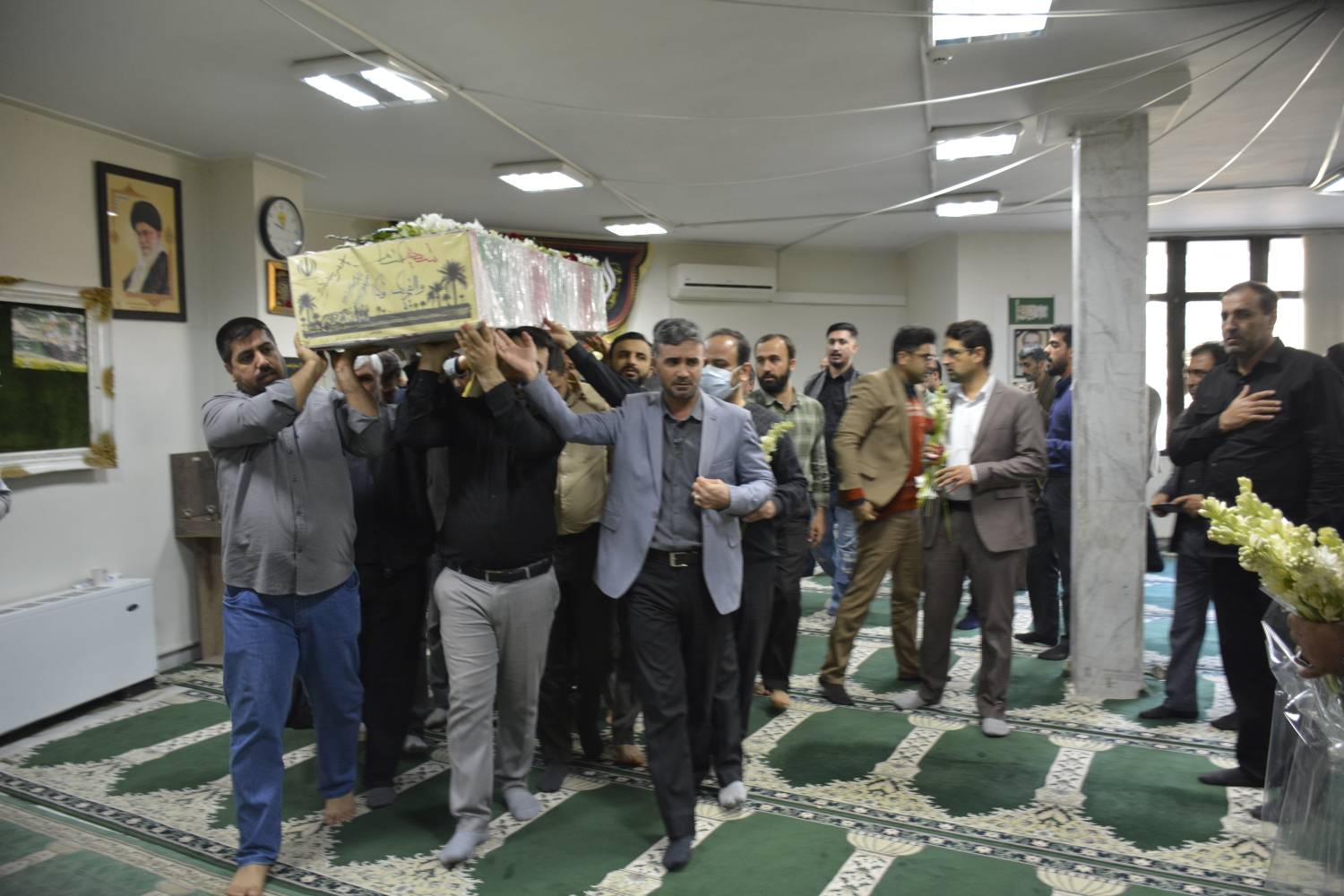 مراسم باشکوه استقبال و تشییع پیکر مطهر یکی از شهیدان گمنام دوران دفاع مقدس