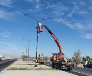 نصب ۵۴ دستگاه چراغ ال ای دی در شهرستان ایرانشهر