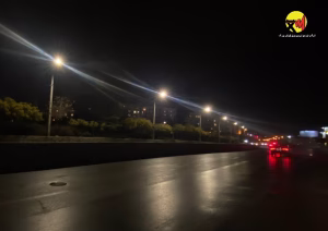 چراغ های روشنایی ورودی های شمالشرق تهران، فوق کم مصرف شد
