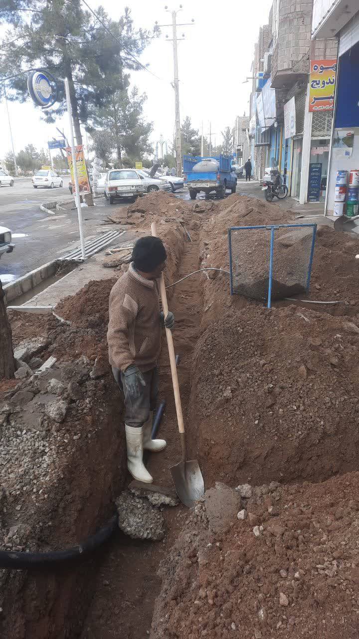 انجام ۷۰۰ متر اصلاح شبکه آب شهر گناباد تنها در مدت ۲۰ روز